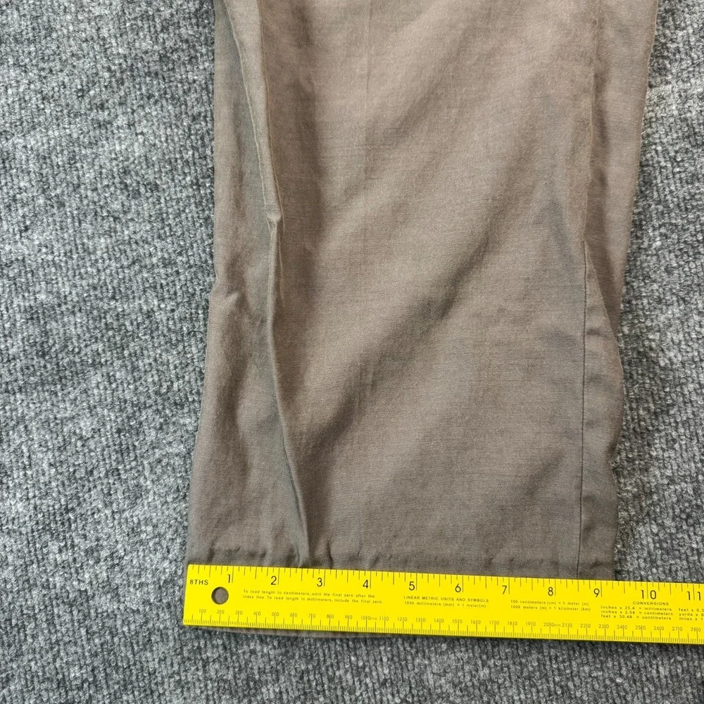 AXIS Silk Blend Pleated Trousers Mens 33Wx28.5L Brown Khaki Sony Pictures